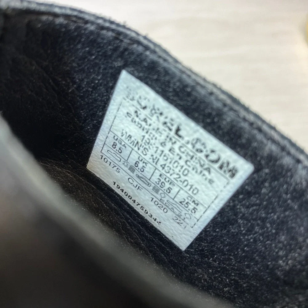 Sorel Womens 8.5 Arctic Wedge Ankle Boots Lug Sole Black Leather Side Zip NL4372